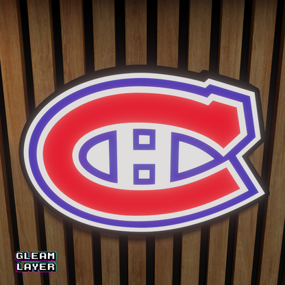 Montréal Canadiens Led Light Box NHL Sports Bar Light Display Wall Sign