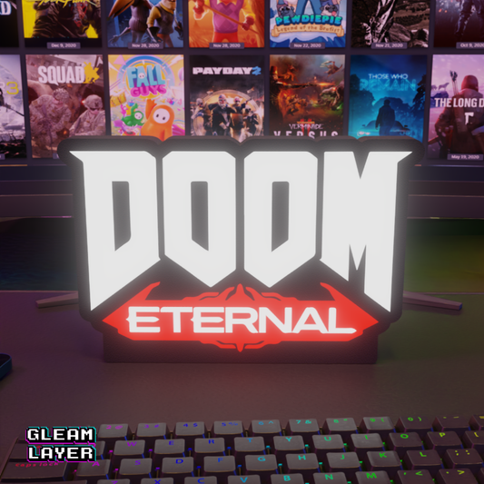Doom Eternal Logo Led Gaming RGB Light Sign
