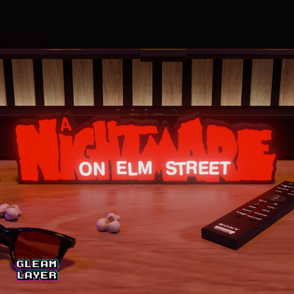 A Nightmare on Elm Street Horror Movie Led Light Sign