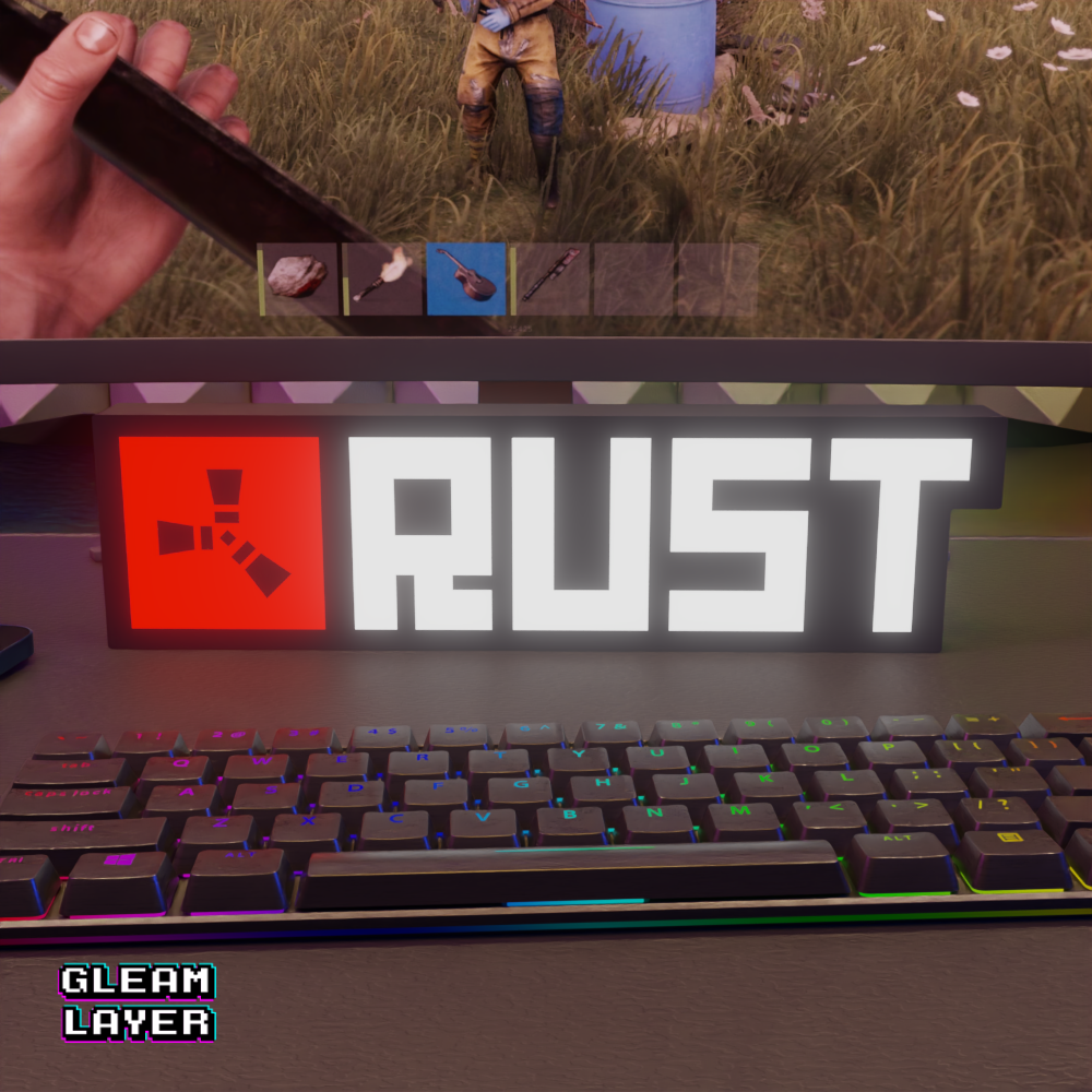 RUST Placa Gaming Iluminada