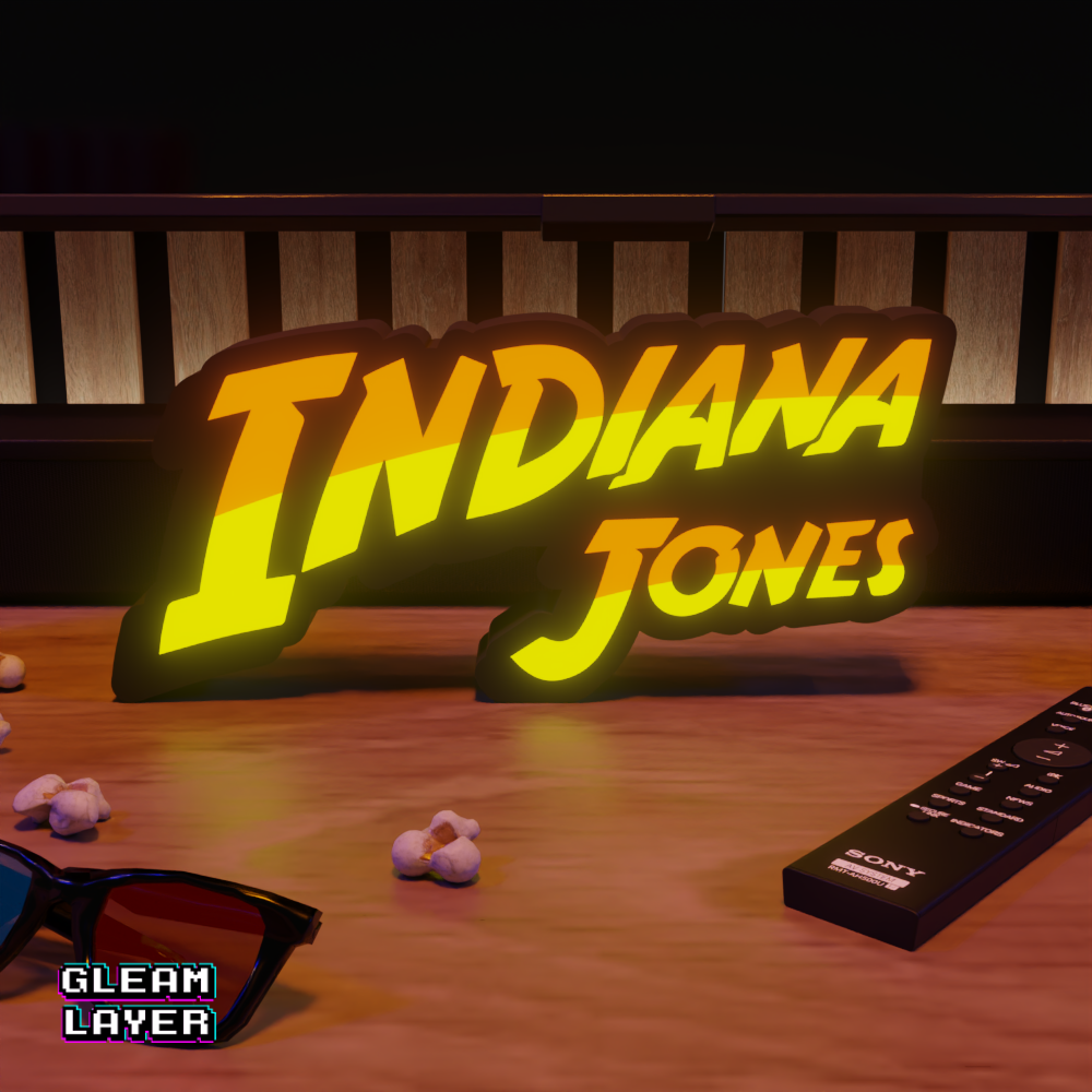 Indiana Jones Movie Led Light Sign