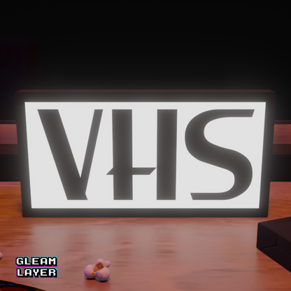 VHS Logo Video Home System Led Lightbox Rgb Light Sign