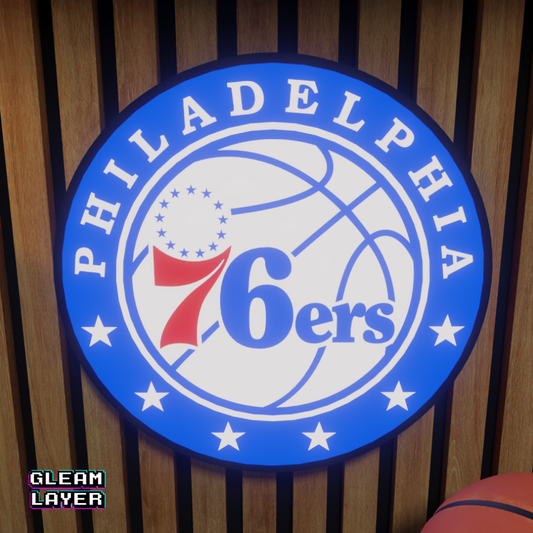 Philadelphia 76ers Led Light Box NBA Sports Bar Light Display Wall Sign