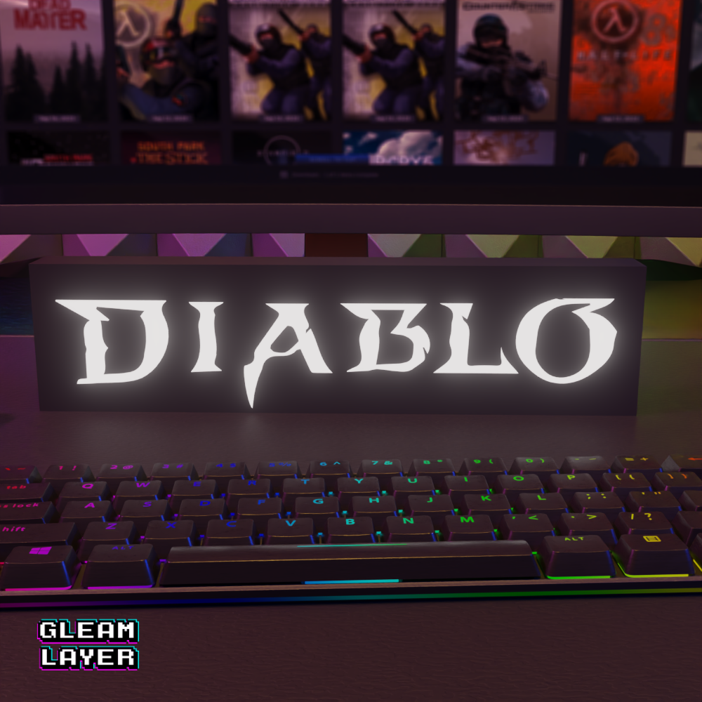 Diablo Led Gaming RGB Light Sign