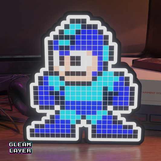 Mega Man 8-bit Pixel Led Lightbox Pixel Art Light