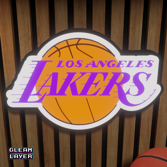 Los Angeles Lakers Led Light Box NBA Sports Bar Light Display Wall Sign