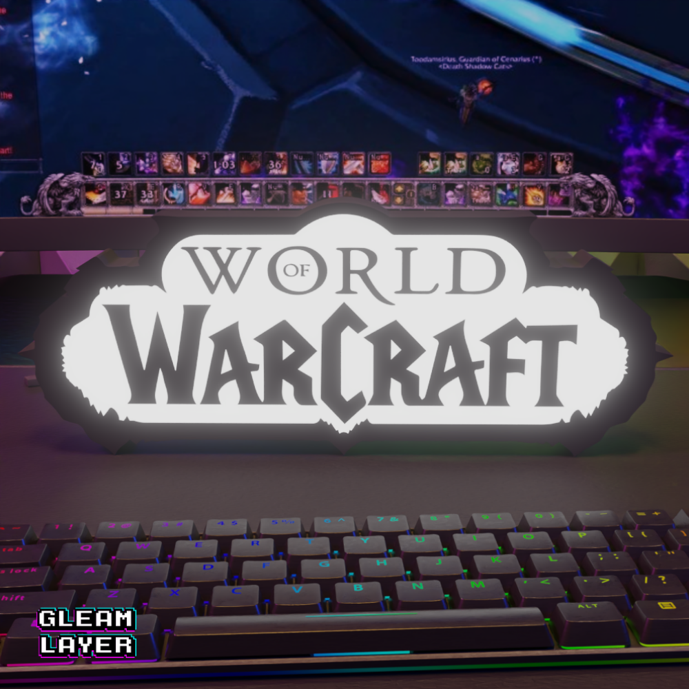 World of Warcraft Led Lightbox Gaming Light RGB Sign