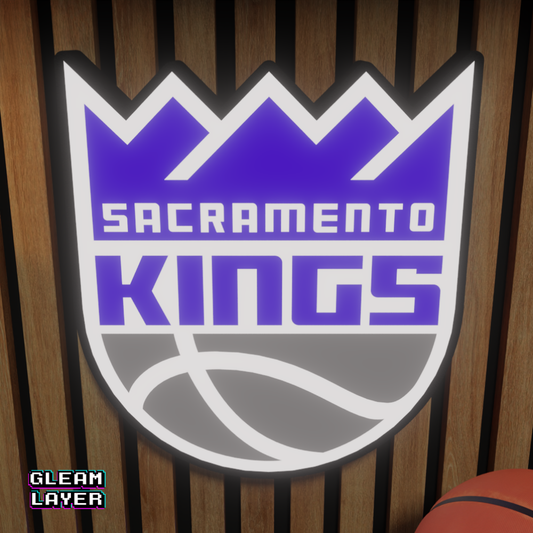 Sacramento Kings Led Light Box NBA Sports Bar Light Display Wall Sign