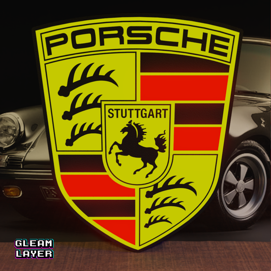 Porsche Logo Wall Display Led RGB Light Sign