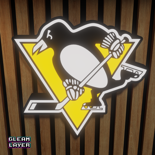 Pittsburgh Penguins Led Light Box NHL Sports Bar Light Display Wall Sign