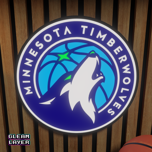 Minnesota Timberwolves Led Light Box NBA Sports Bar Light Display Wall Sign