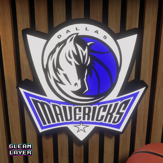 Dallas Mavericks Led Light Box NBA Sports Bar Light Display Wall Sign