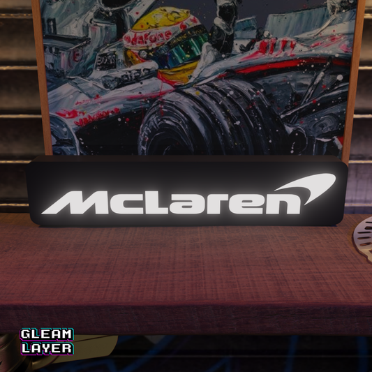 McLaren Plakette LED Leuchtkasten RGB Lichtschild