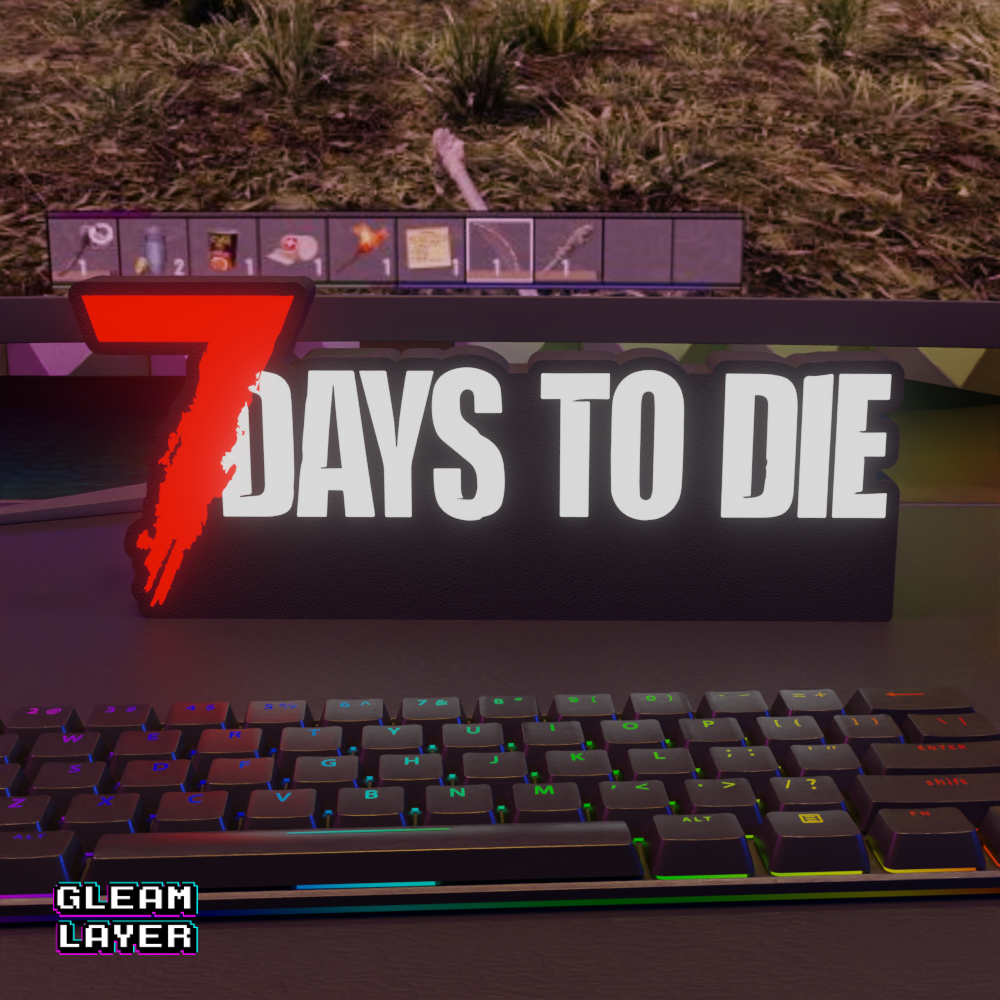 7 Days to Die Led Gaming Light Sign