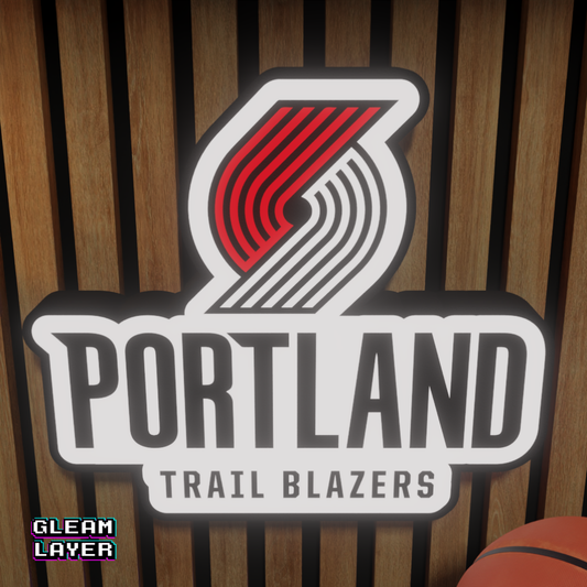 Portland Trail Blazers Led Light Box NBA Sports Bar Light Display Wall Sign
