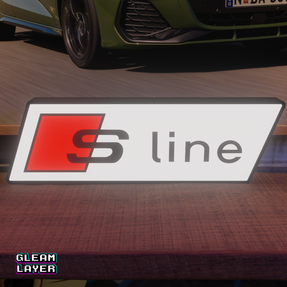 Audi S line Logo Led RGB Light Sign