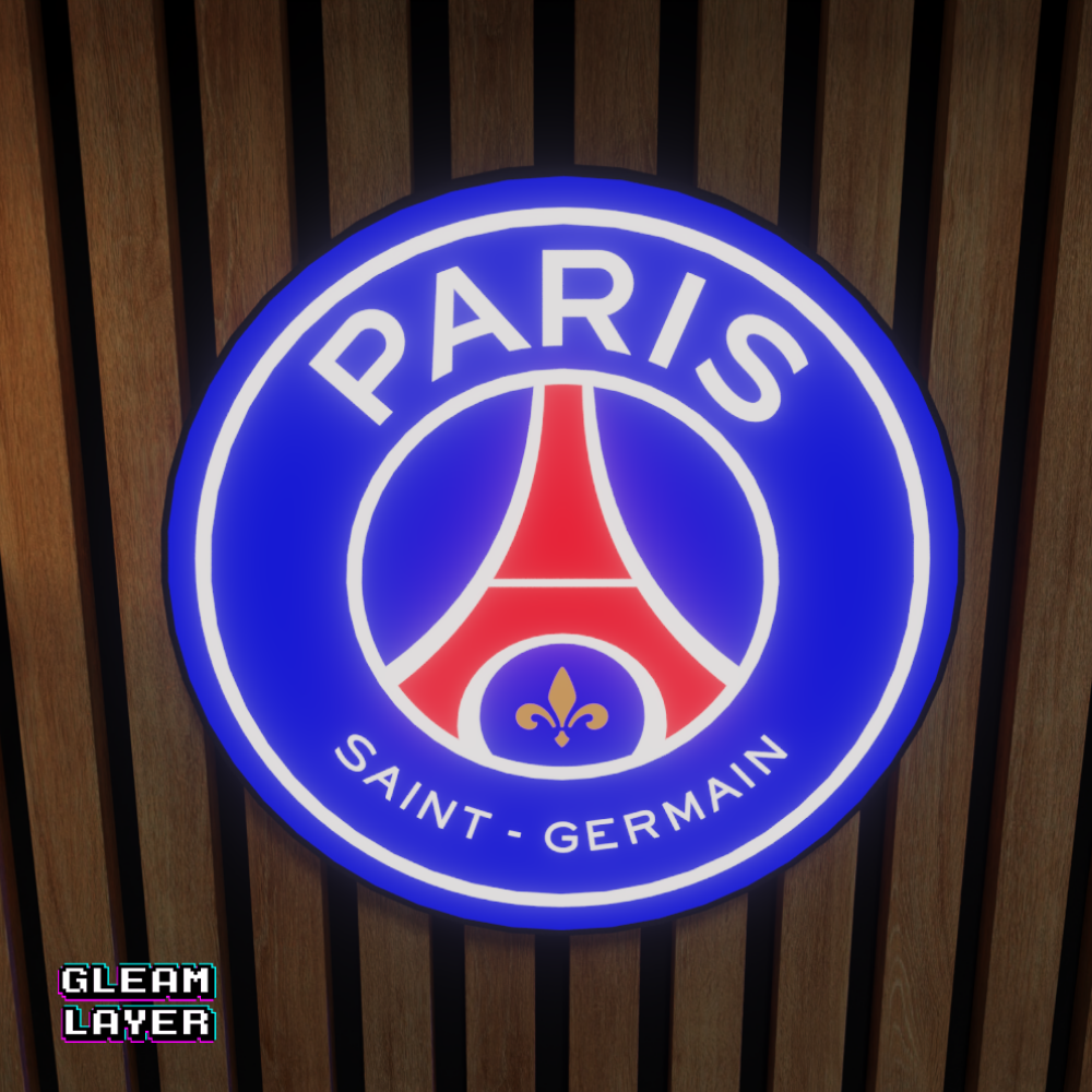 Paris Saint-Germain FC Logo Led RGB Wall Display Light Sign