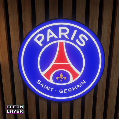 Paris Saint-Germain FC Logo Led RGB Wall Display Light Sign