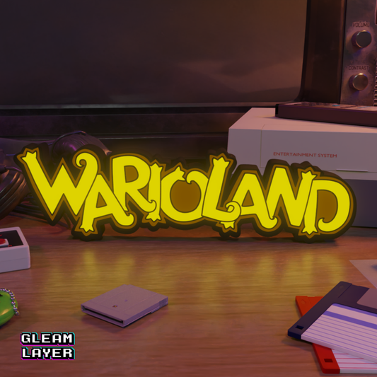 Warioland Led Retro Logo Gaming Light Sign