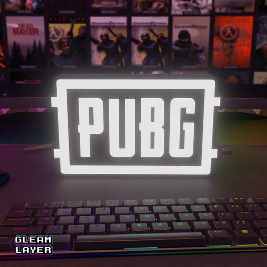 Player Unknown PUBG Placa Gaming Iluminada