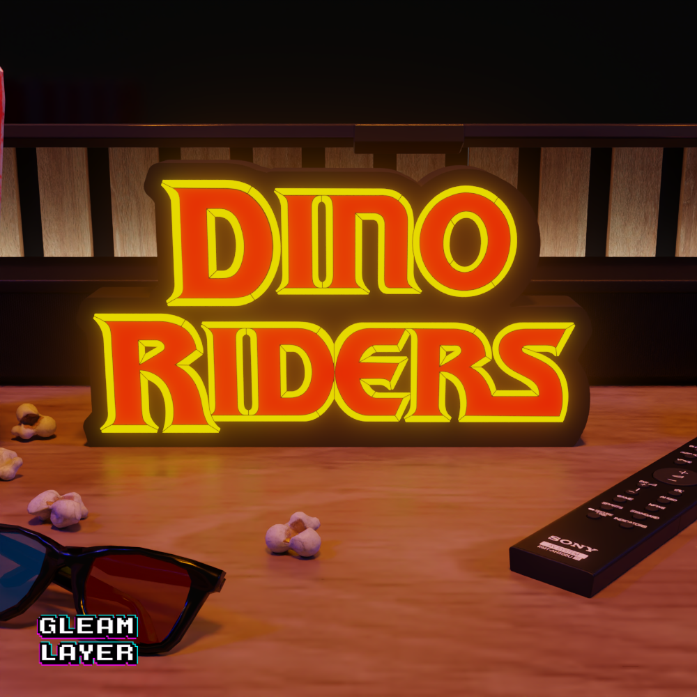 Dino Riders Led Light Sign