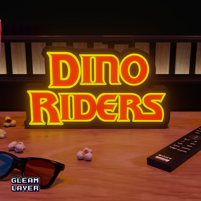 Dino Riders Led Light Sign