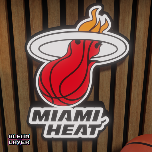 Miami Heat Led Light Box NBA Sports Bar Light Display Wall Sign