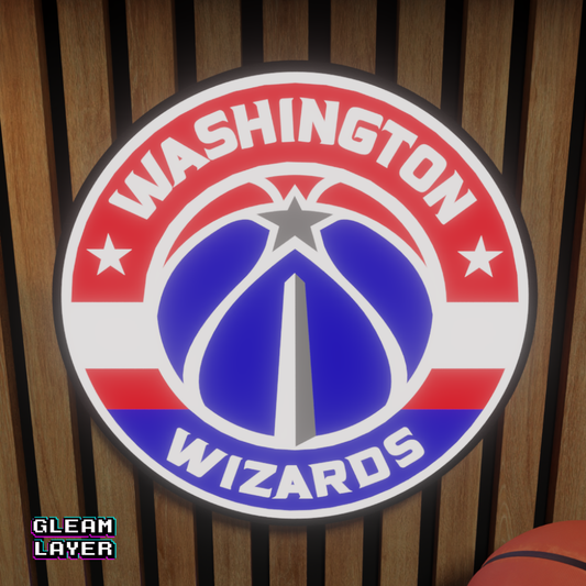 Washington Wizards Led Light Box NBA Sports Bar Light Display Wall Sign