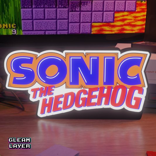 Sonic The Hedgehog Genesis Retro Gaming Lightbox Led Light Sign