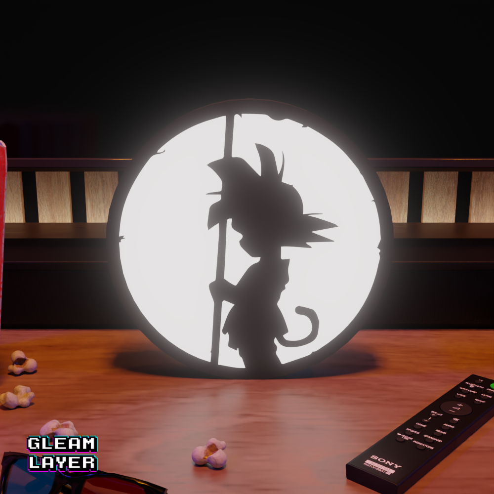 Dragon Ball Goku Silhouette Led Light Wall Sign