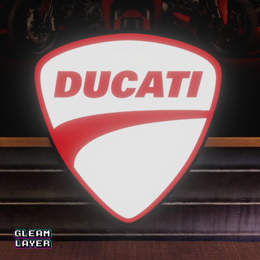 Ducati Motorcycles Logo Led RGB Wall Light Sign