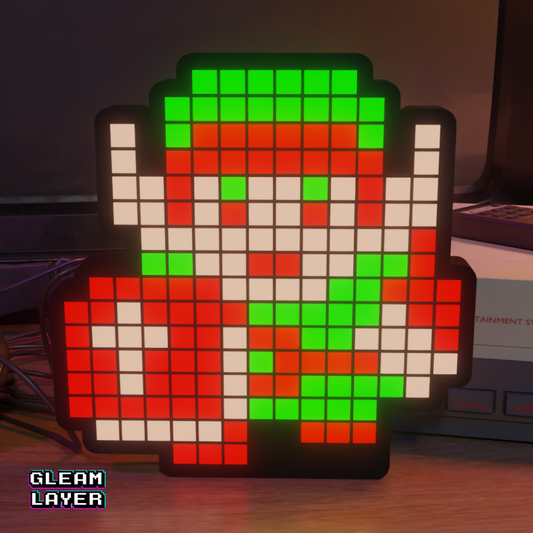 Link from The Legend of Zelda 8-bit Pixel Led Lightbox Pixel Art Light