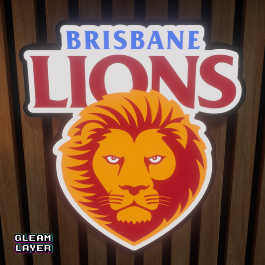 Brisbane Lions AFL Logo LED RGB Wall Display Light Sign