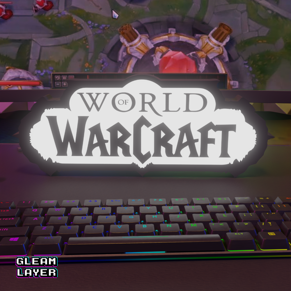 World of Warcraft Led Lightbox Gaming Light RGB Sign