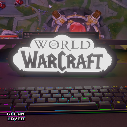 World of Warcraft Led Lightbox Gaming Light RGB Sign