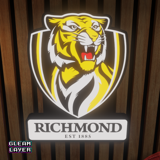Richmond Tigers AFL Logo LED RGB Wall Display Light Sign