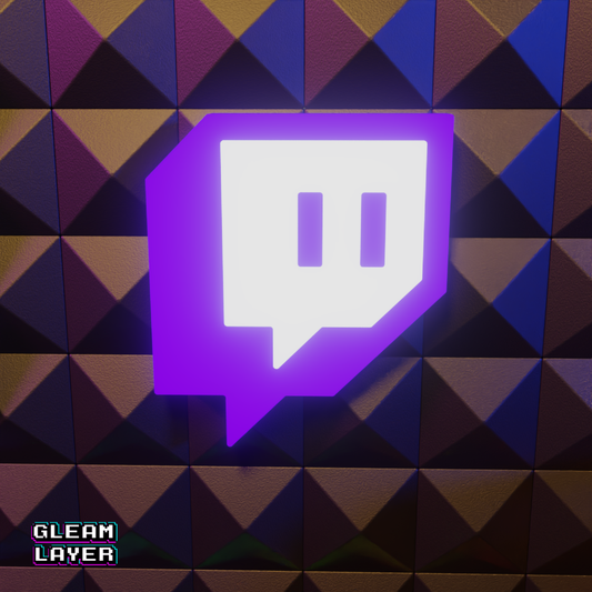 Twitch Logo Led Lightbox Rgb Light Wall Sign