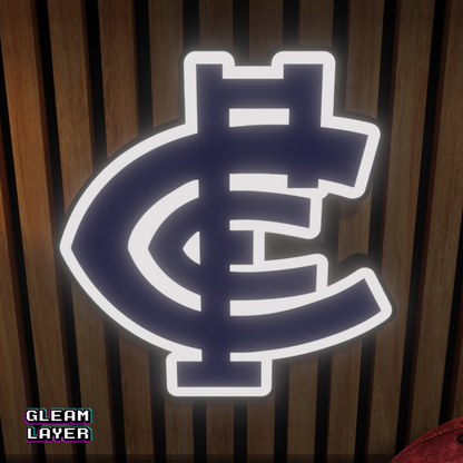 Carlton Blues AFL Logo LED RGB Wall Display Light Sign