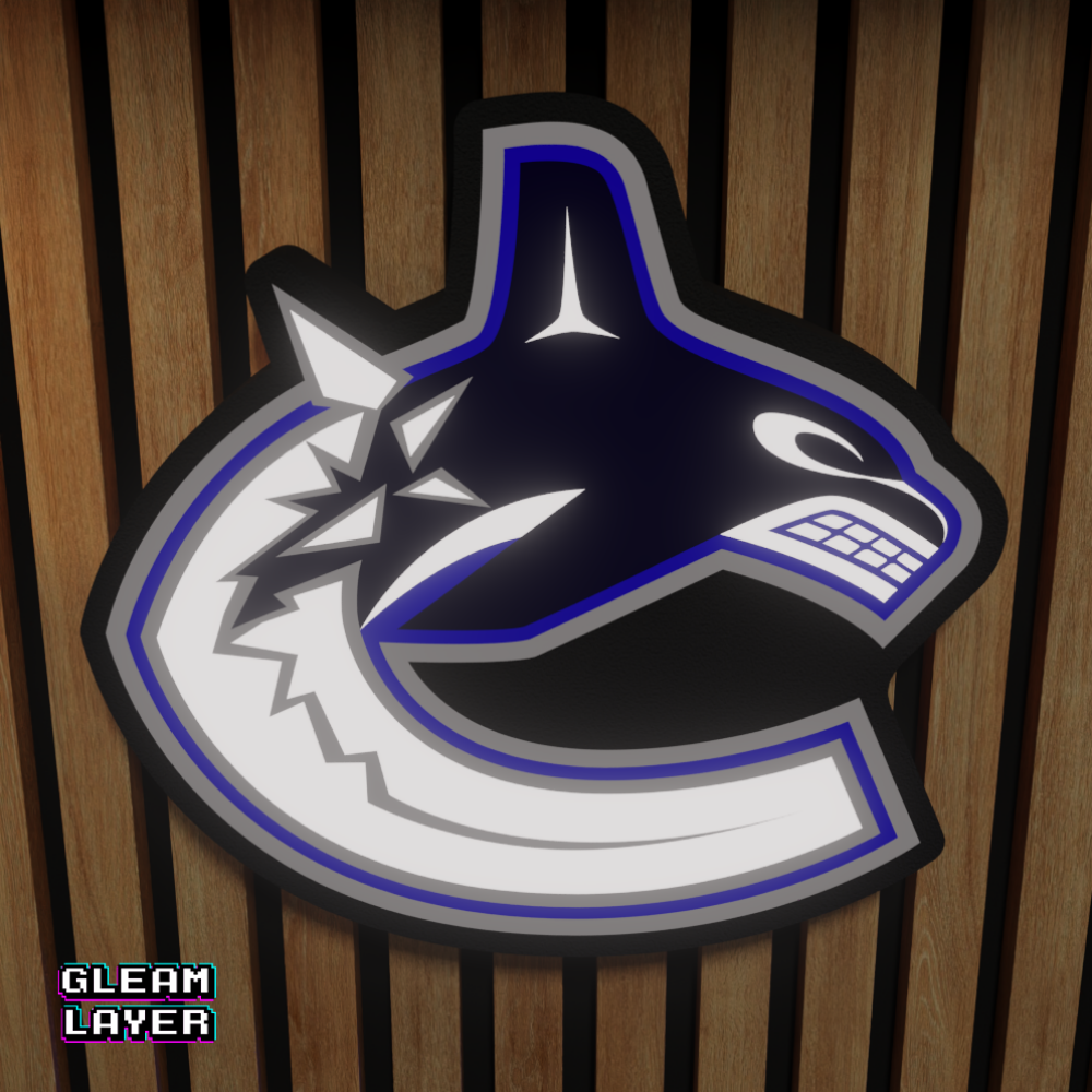 Vancouver Canucks Led Light Box NHL Sports Bar Light Display Wall Sign