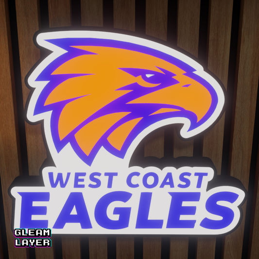 West Coast Eagles AFL Logo LED RGB Wall Display Light Sign