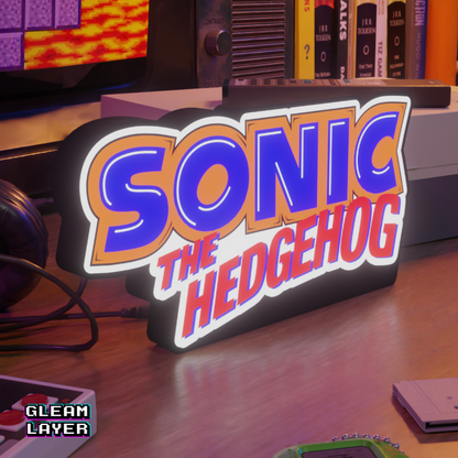 Sonic The Hedgehog Genesis Retro Gaming Lightbox Led Light Sign