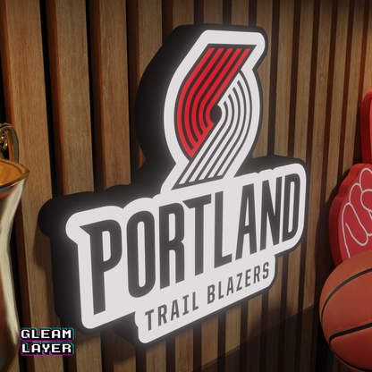 Portland Trail Blazers Led Light Box NBA Sports Bar Light Display Wall Sign
