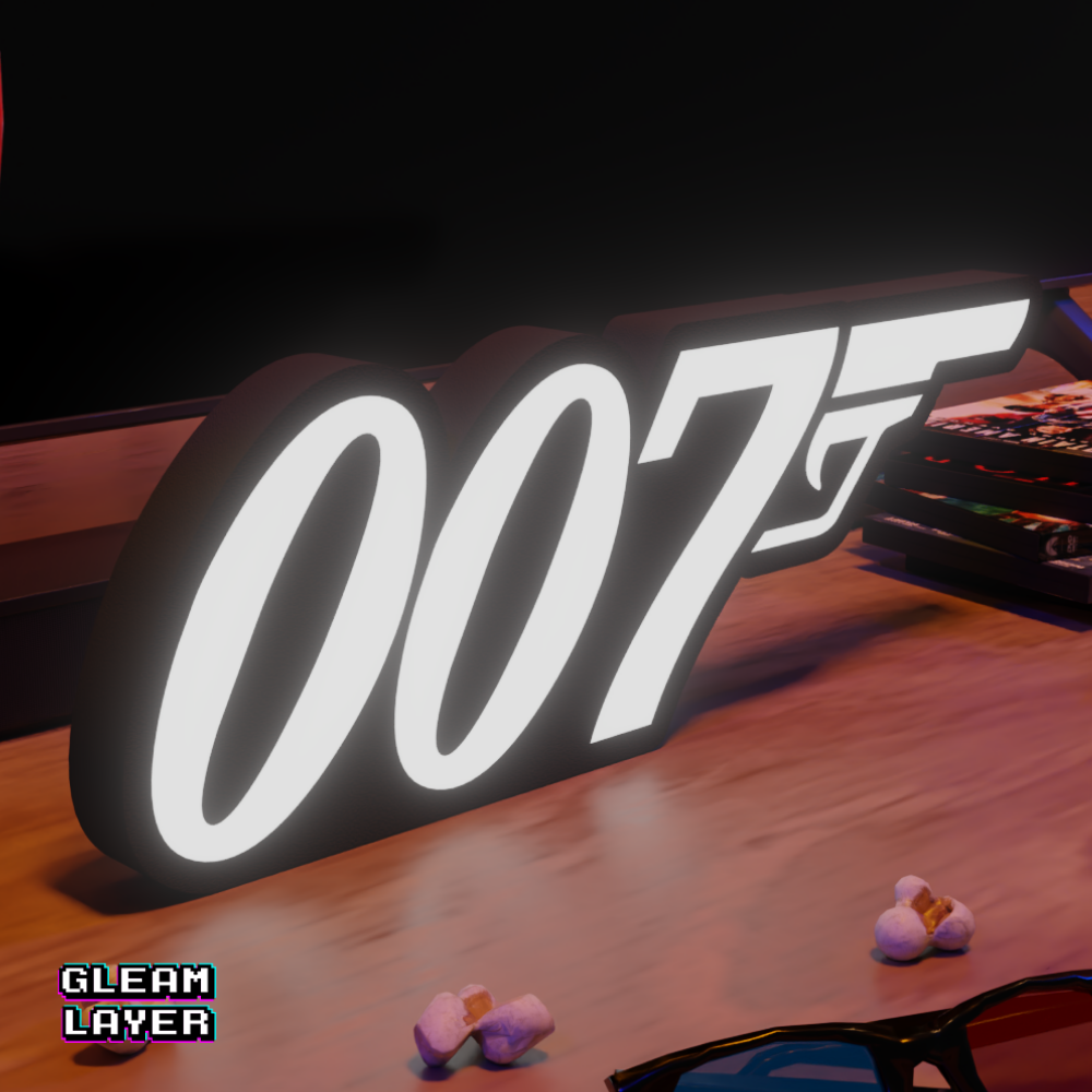 James Bond 007 Secret Agent Led RGB Light Sign