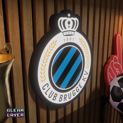 Club Brugge KV Logo Led RGB Wall Display Light Sign
