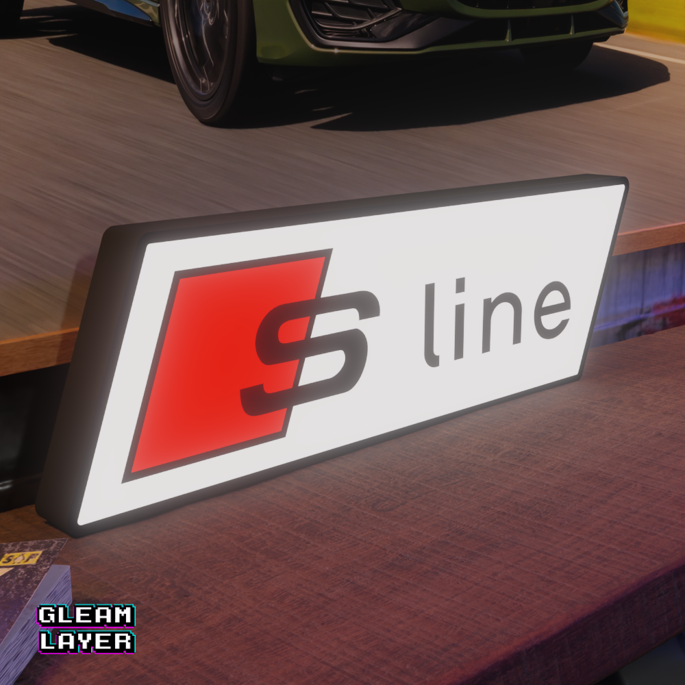 Audi S line Logo Led RGB Light Sign