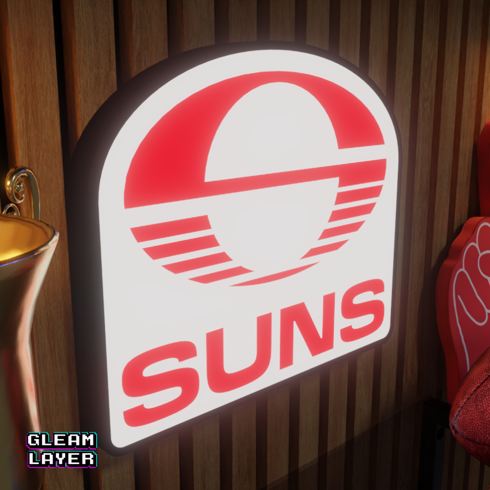 Gold Coast Suns AFL Logo LED RGB Wall Display Light Sign