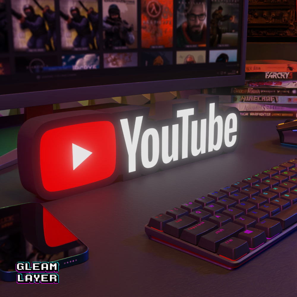 YouTube Led Lightbox RGB Light Sign