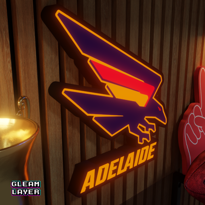 Adelaide Crows AFL Logo LED RGB Wall Display Light Sign