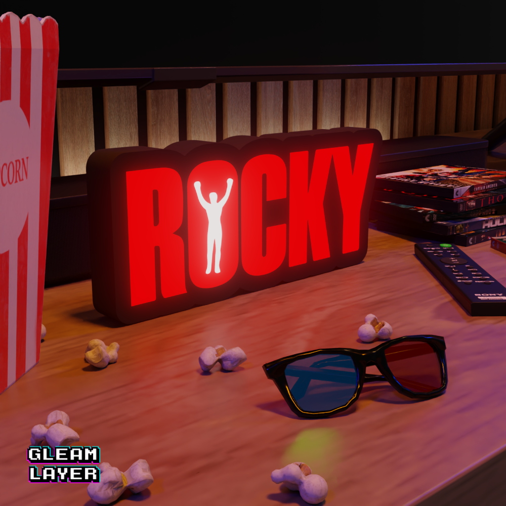 Rocky Balboa Film LED-Lichtschild