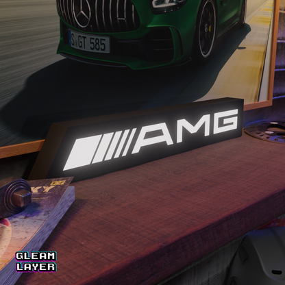Mercedes AMG LED Leuchtkasten RGB Lichtschild